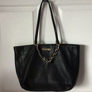 Michael Kors Black Pebble Leather Tote Bag EUC
